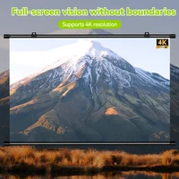 Projector Screen Metal Grey Anti-Light Reflective Screen for Home Theater Outdoor/Indoor Movie Screen