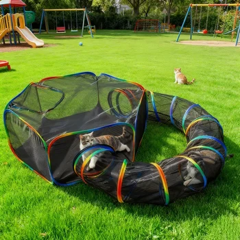 Portable Foldable Cat & Small Pet Playground Tent 1