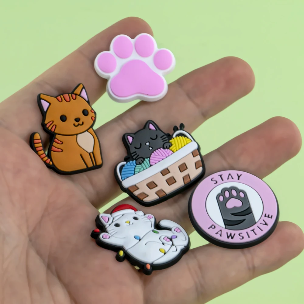 1 قطعة القطط لطيف الأحذية السحر اكسسوارات أحذية رياضية حديقة الأحذية الزينة دبابيس امرأة الرجال الحيوانات الأسود القط دبابيس لفتاة الاطفال هدية