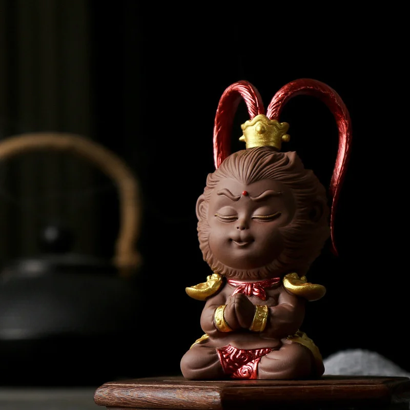 Zisha креативное украшение Qitian Dasheng домашний мультяшный набор для чая домашних