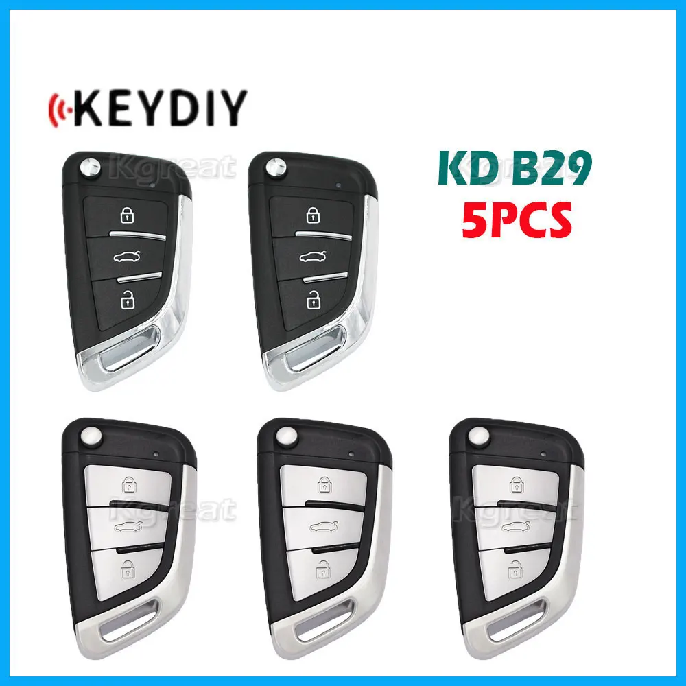

5 шт. KEYDIY KD B29 металлический 3-кнопочный многофункциональный пульт дистанционного управления для KD900/KD-X2/KD-MAX Key программатор KD B Series пульт дистанционного управления