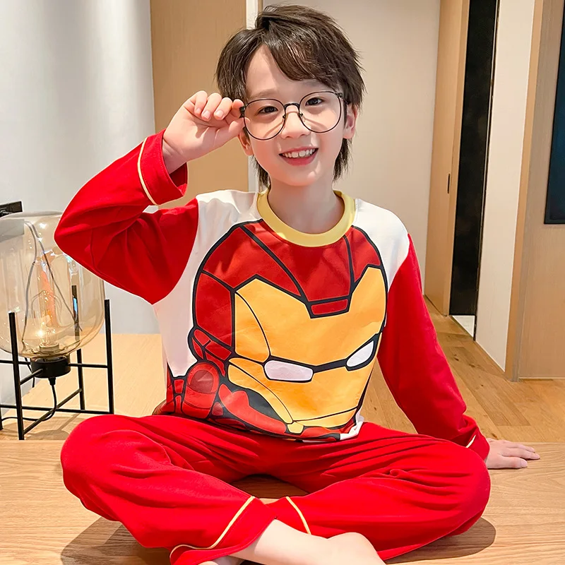 Loungewear Spiderman Boy Children's Pajamas Sets for Children Men's Boy's Pajama Sleepwear Robe Clothing Mother Kids
