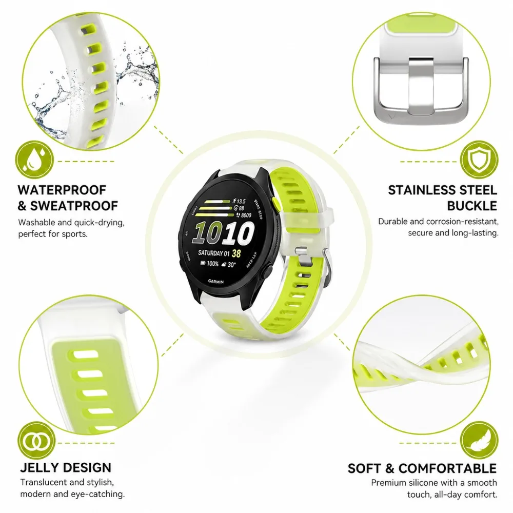 Breathable Translucent Silicone Sport Band - Available in Multiple Sizes