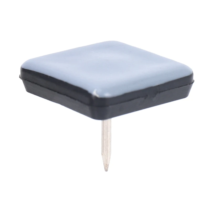 40Pcs Chair Glides Furniture Sliders PTFE Easy Moving Pads Square With Nail Feet Protector For Hardwood Floor
