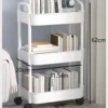 Household Multi-layer Small Cart Storage Rack Floor To Floor Kitchen Bedroom Bathroom Storage Rack Storage Rack With Wheels 6