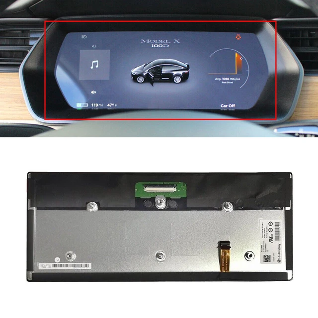 1x 12.3Digital Instrument LCD Display Black & Silver Car Dash