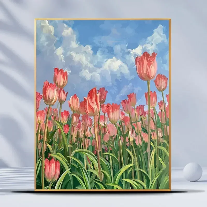 

4148-STB- Diy landscape figures and animals hand-painted digital oil painting set