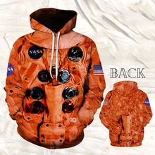 Outono unisex cosplay astronauta moletom de rua moda roupas 3d impressão astronauta moletom com capuz