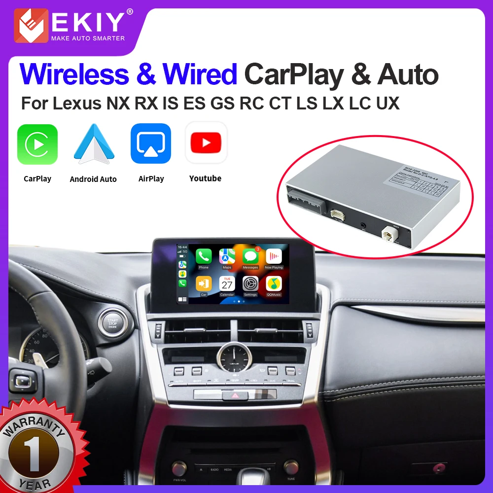 EKIY Wireless CarPlay Android Auto Module For Lexus NX RX IS ES GS RC