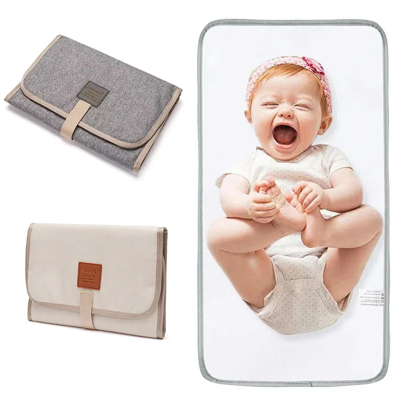 Portable Changing Pad for Baby Diaper Changing Pad Foldable Waterproof Nappy Mat Travel Diaper Change Sheet Bag