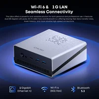 CHUWI UBox Mini PC AMD Ryzen 5 6600H 16GB DDR5 512GB SSD Windows 11 Pro 4K 144Hz décording WiFi 6 BT 5.2 étendre M.2 1T * 2 650g 5