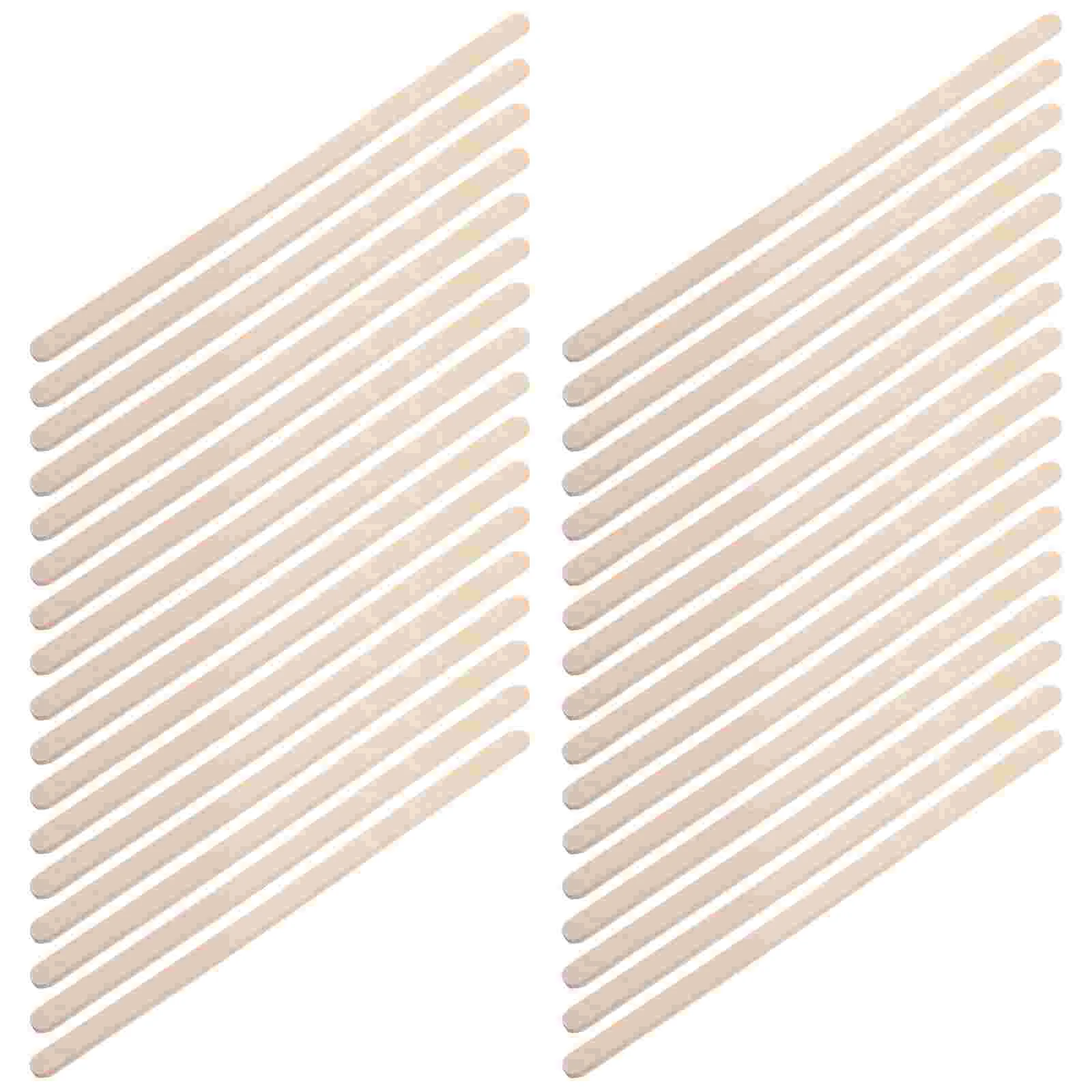 100 Pcs Hair Removal Wax Stick Spatula Waxing Sticks for Applicator Tool Wooden 4