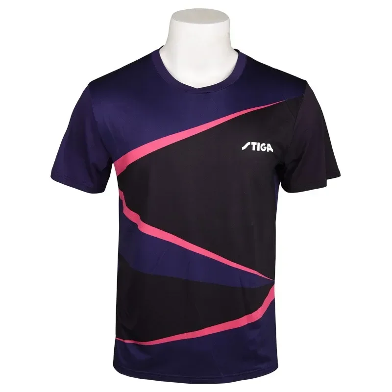 STIGA Table Tennis Clothing Men Women Table Tennis Clothing Round Neck Sports T-shirt CA-0631
