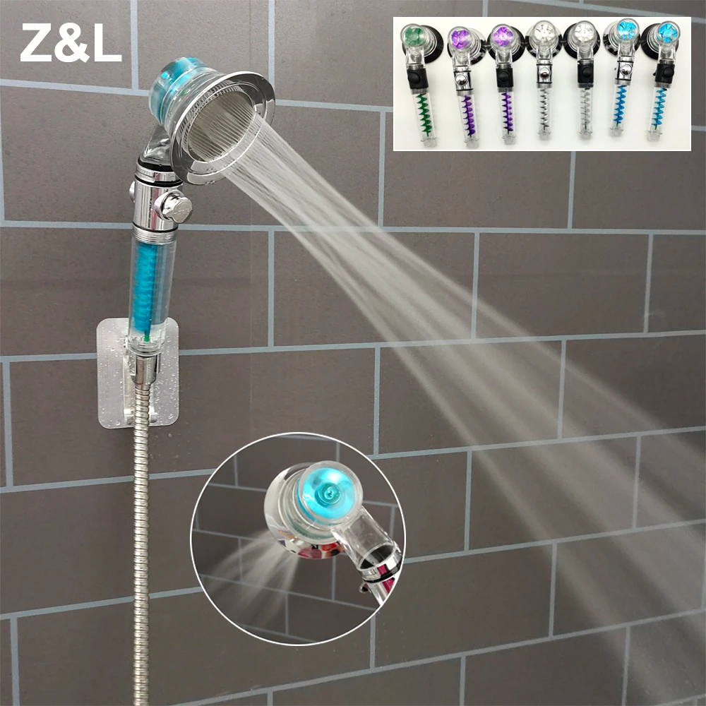 New Propeller Turbo Showerhead 3 Modes Water Saving High Preassure