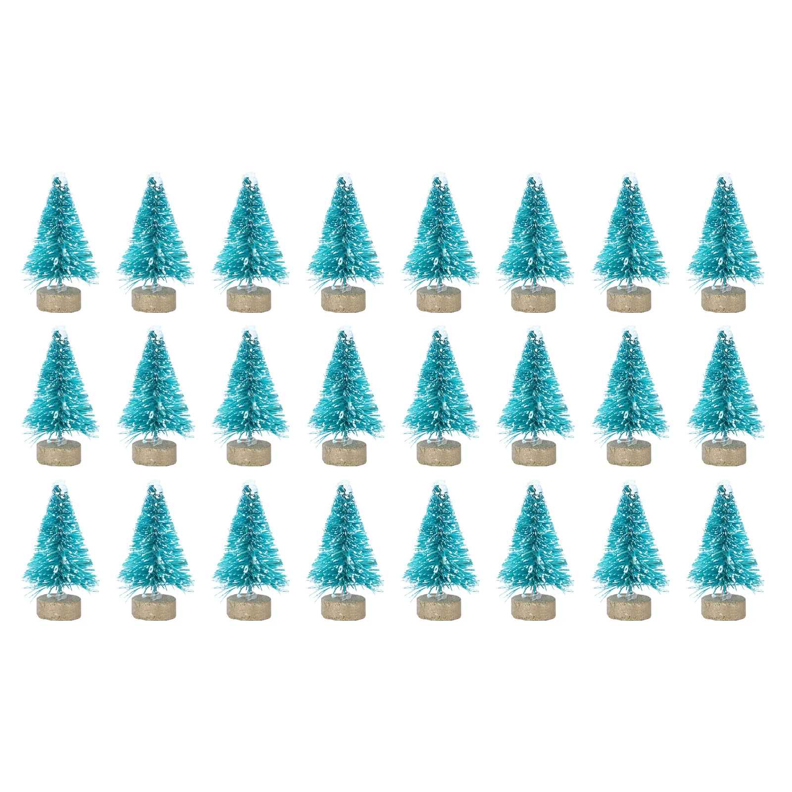 

Mini Christmas Trees Artificial Christmas Tree Bottle Brush Trees Sisal Snow Trees Wooden Base Christmas Party Home Table