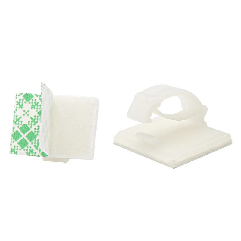 WCC-2 Cable Clamp Self Adhesive Wire Clip Tie Fixer 10/50/100pcs Desk Line Holder Organizer Fastener