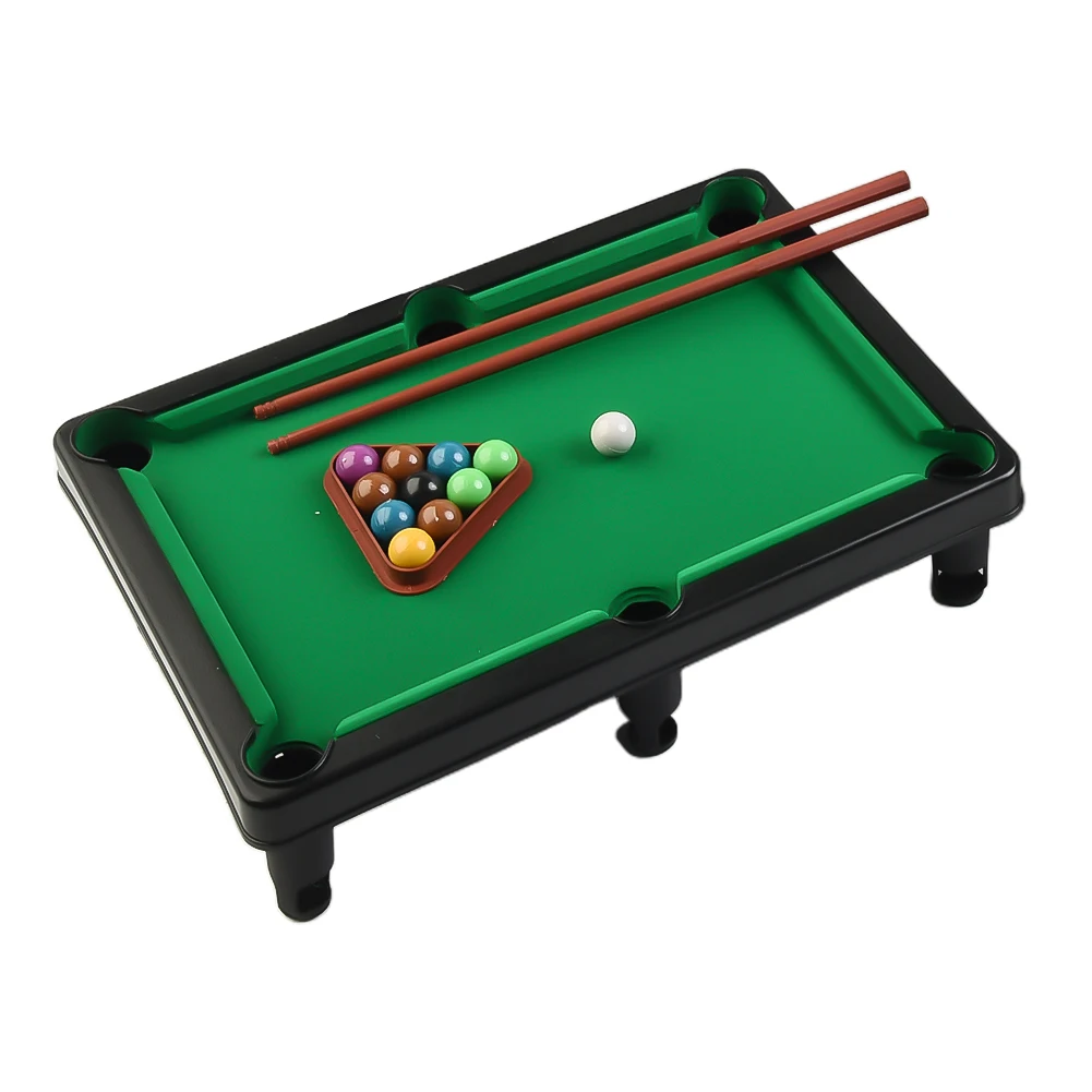 Pool Table Playset Top Game Table Cue Balls Tripod For Kids Adults Portable Interactive Stress Reliefs Family Fun Entertainment