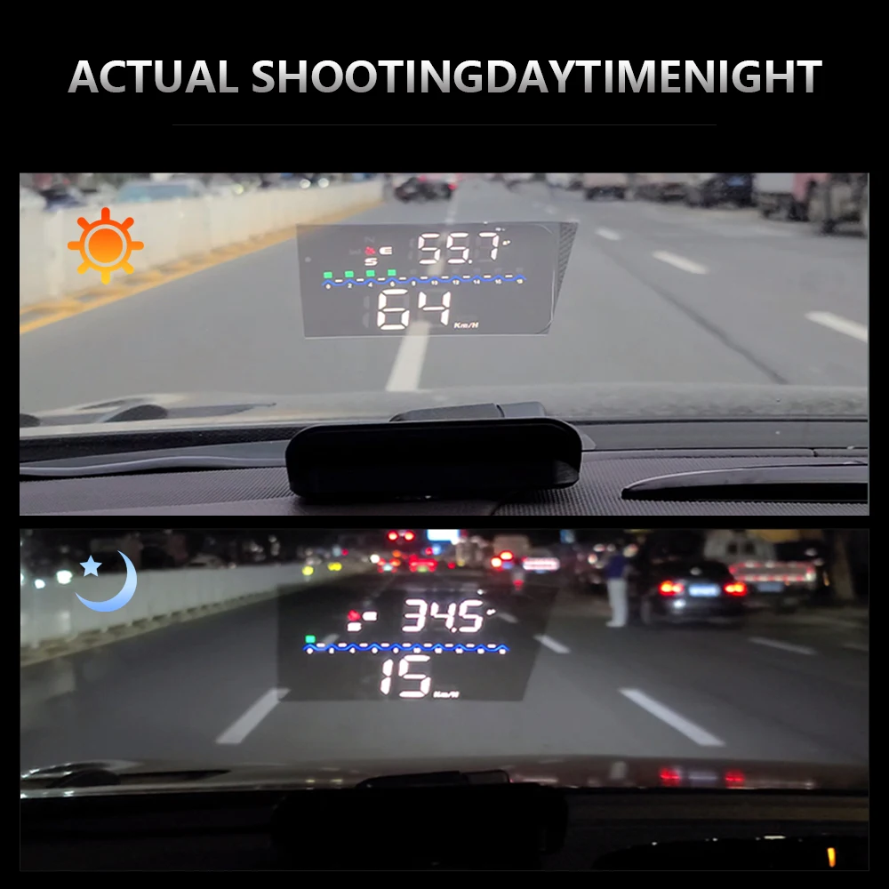 WYING M19 GPS HUD2 ӵ ڵ HUD  ð   ÷, ϸ Ƿ    MPH KMH