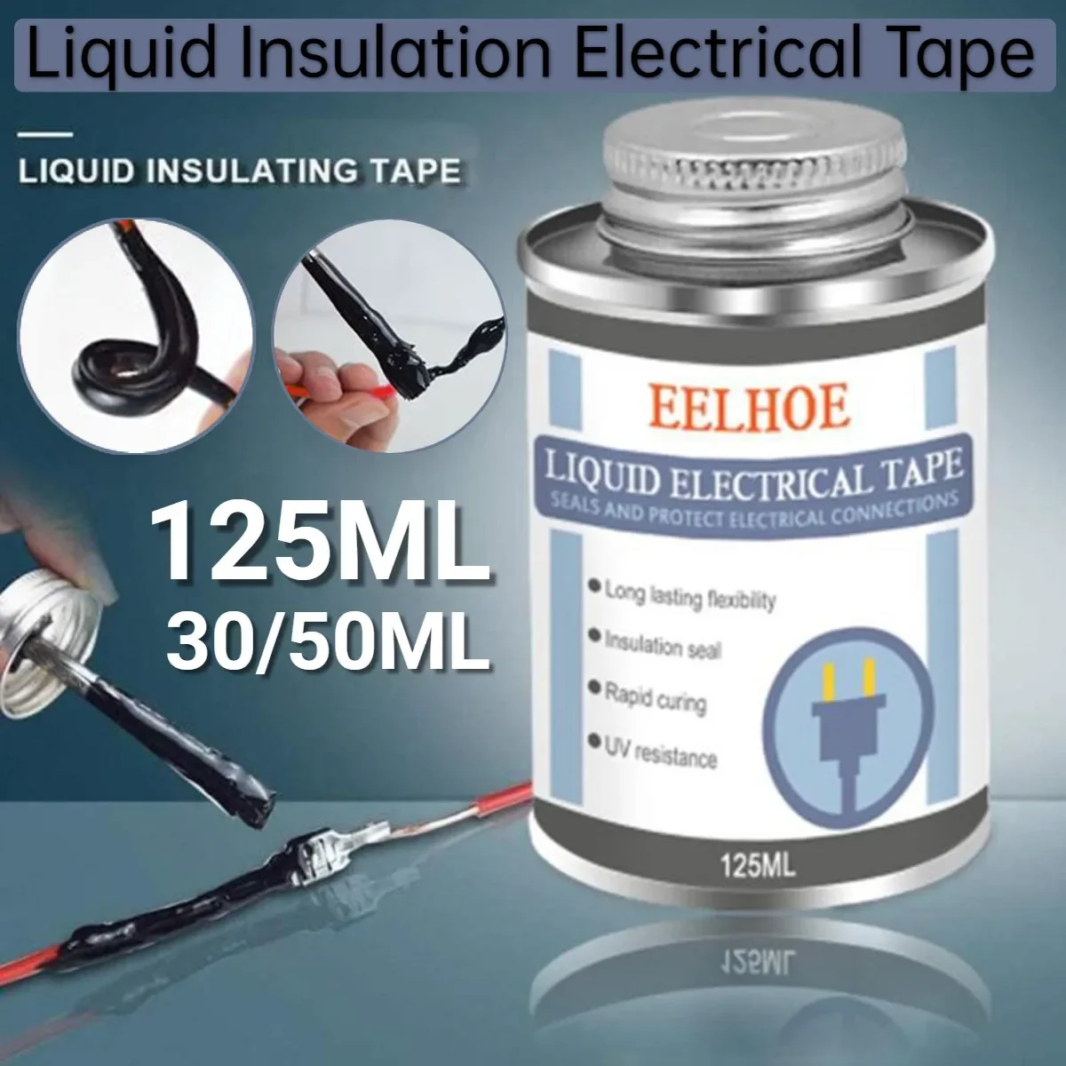 125ml Waterproof UV Protection Liquid Insulation Electrical Tape Tube Paste Rubber Fixed Dry Insulating Sealing Glue