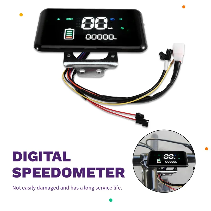 전기 스쿠터 자전거용 48V-72V 컬러 LCD 디지털 속도계 E-Bike-A86Z