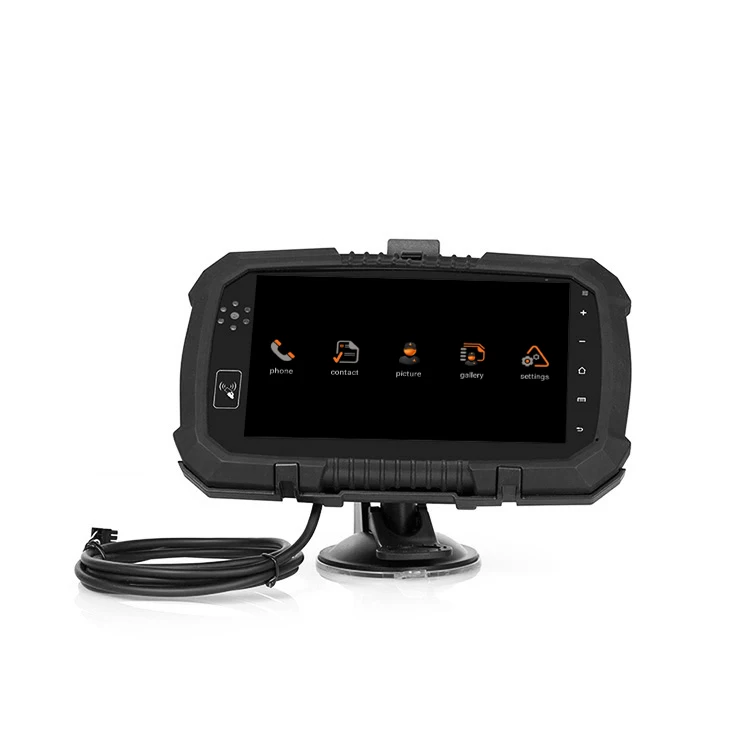 7 인치 IP54 차량 안드로이드 모바일 데이터 터미널, MDT 4G LTE GPS 와이파이 BT4.2 LE RS232 카메라 배터리 택시 디스패치