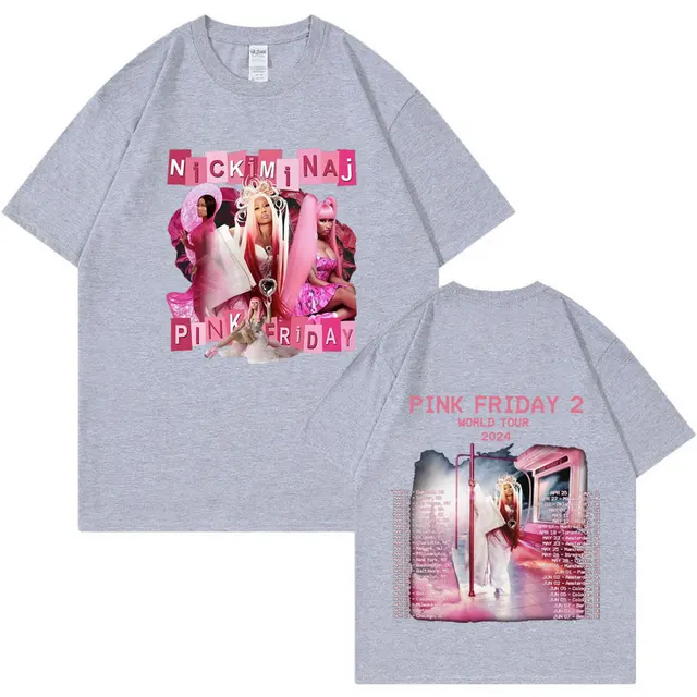 Nicki Minaj의 핑크 프라이데이 2 투어를 기념하는 독특하고 세련된 하라주쿠 스타일 티셔츠