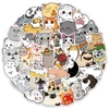 50PCS Cartoon Cute Cat Animal Personality Graffiti Creative Sticker Toy Skateboard Guitar  Computer Refrigerator Desk Decoration 3