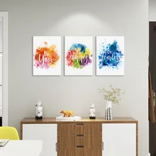 Inspirational Letters Painting Living Room Background Posters and Canvas Prints Decoration Wall Art Painting Room Home Decor