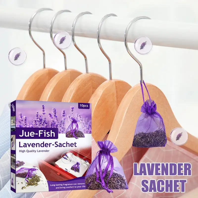 Flor artificial y seca Natural Lavender Bud Dry Flower Sachet Bag Car Room  Aromatic Desecante Hogar Fragancia Bolsitas Polilla y Moho - (Color