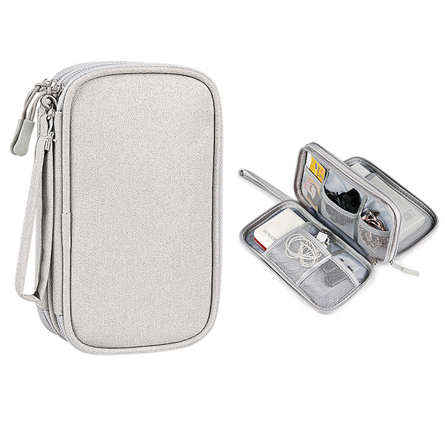 Organizer Bag Travel Bag Organizer Data Wire Headphone Case Power Bank Storage Bag Waterproof Multi-Function Portable
