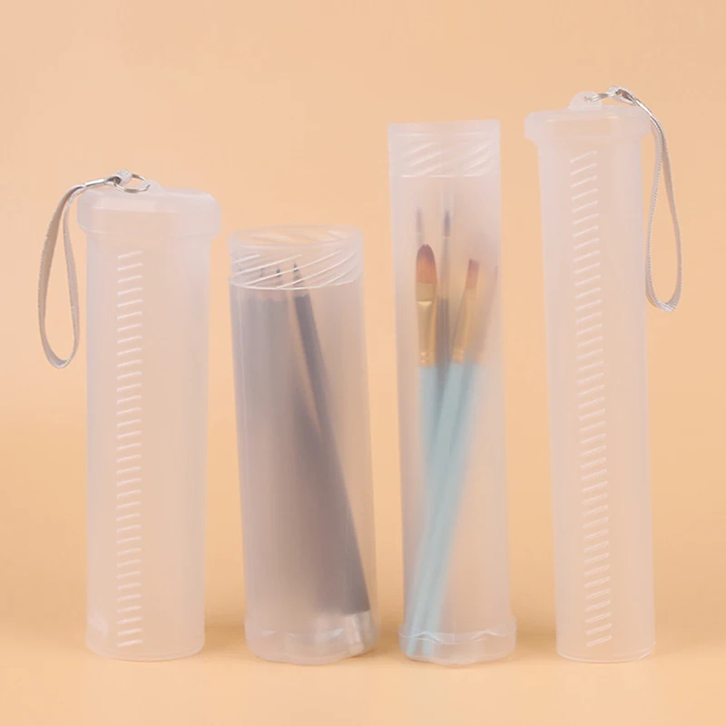 Makeup Organizer Transparent Adjustable Height Makeup Brush Holder Display Storage Cup With Lid Dustproof Toiletry Package Box makeup organizer,makeup storage box,cosmetic storage box,storage box