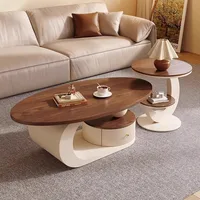 Table basse en bois de noyer, une lumière de luxe et sensation haut de gamme, Table de nouveau Style, design pour petite pièce, meubles chinois français 4