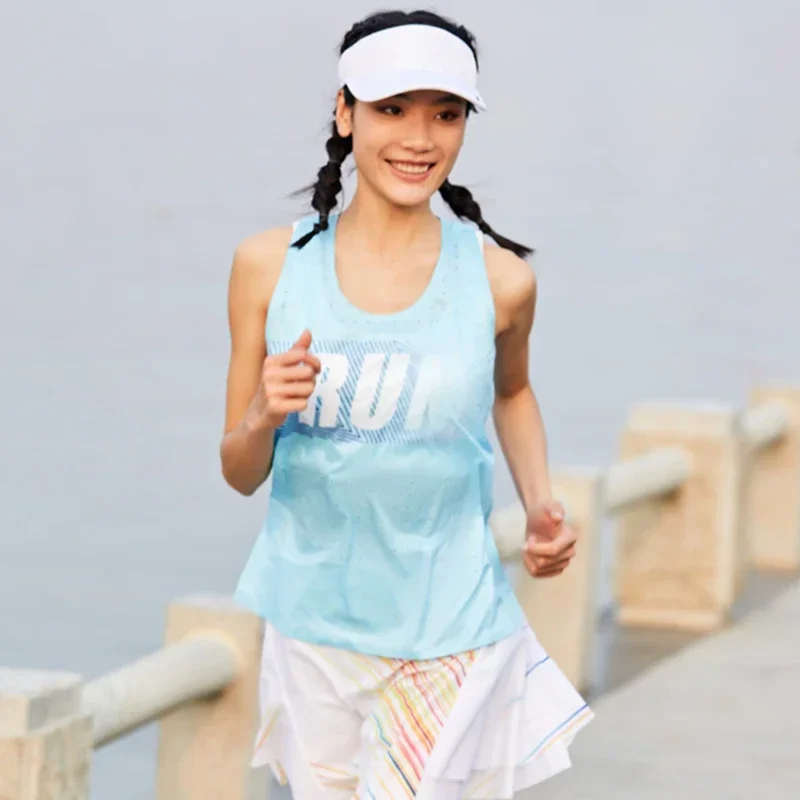 New Women Yoga Vest Gym Stretch Workout Sleeveless Tank Summer Casual Loose Print Letter Sportswear Light and Breathable Top