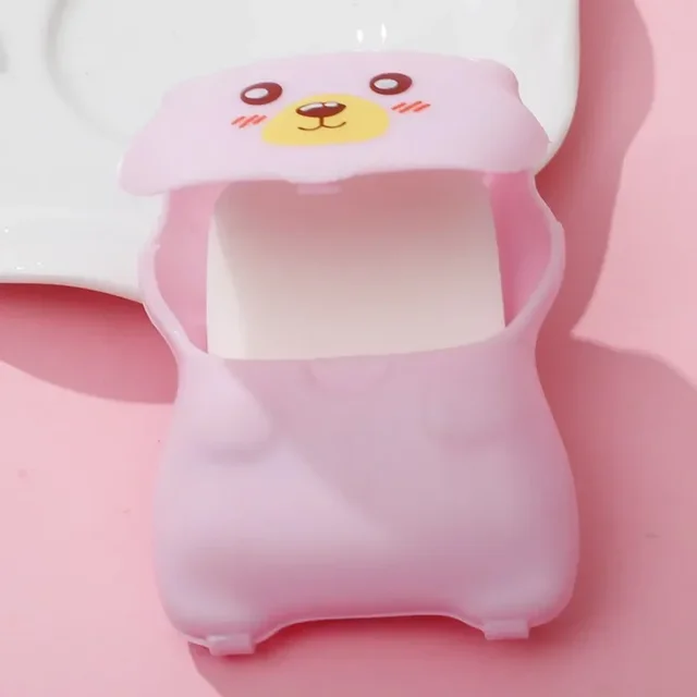 Disposable Mini Scented Slice Soap with Cartoon Box Hand Cleaning Washing Soap Paper Bath Supplies Flakes Paper Health Hand Care