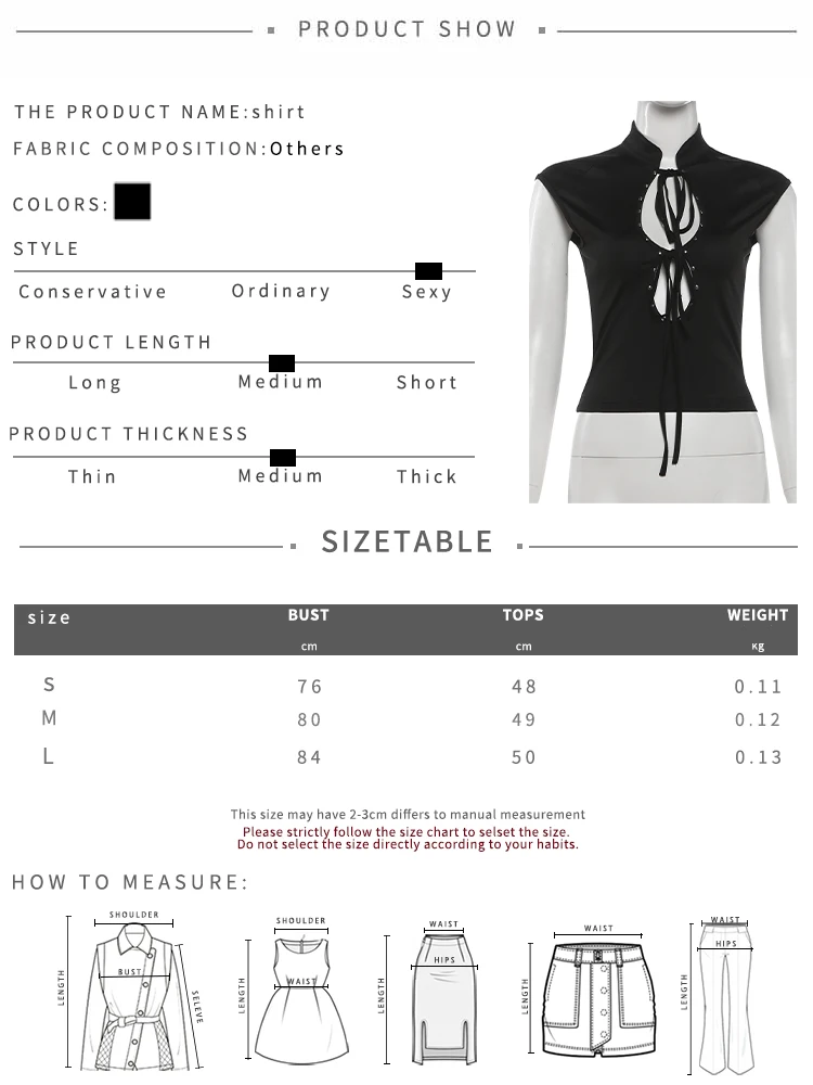Kliou Nieten-Dekorations-Tanktops für Damen mit Stehkragen, Bandage-Design und Bauchfrei-Look, Trendige High-Street-Mode-Westen – Detail 1
