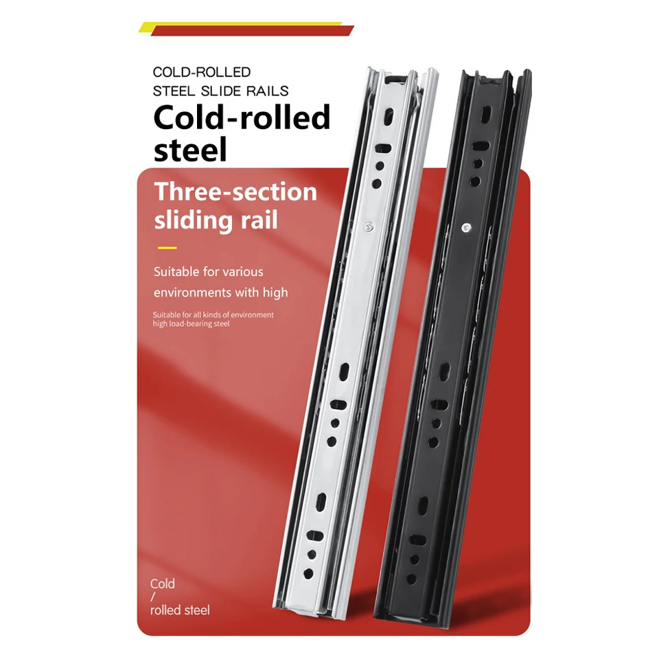 Coulisses Tiroir 60 Verrouillables Charge 500lbs Extension Complète 1