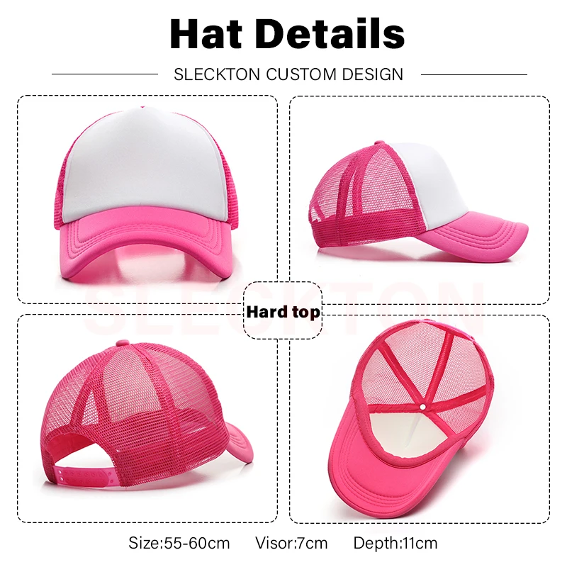 Baseball Cap SLECKTON Embroidery Baseball Cap for Women and Men DIY Print Mens Mesh Cap Fashion Summer Sun Hat Unisex