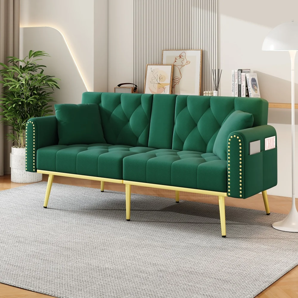 Doppelklappbares Schlafsofa mit 3-Gang-Rücklehne und Getränkehaltern – ideal für Wohnzimmer, Schlafzimmer, Heimkino – Detail 25