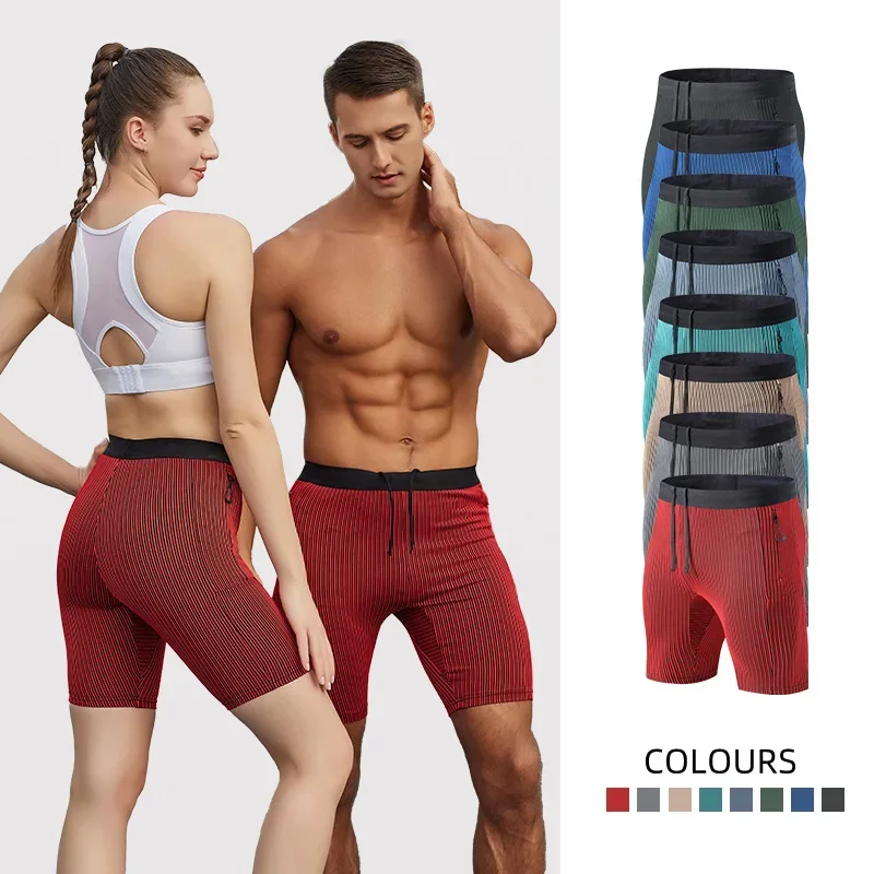 2 in 1 Summer Marathon Shorts Quick Dry Long Distance Running Training Tights Sports Women Men Leggings Gym Male Pockets Lining