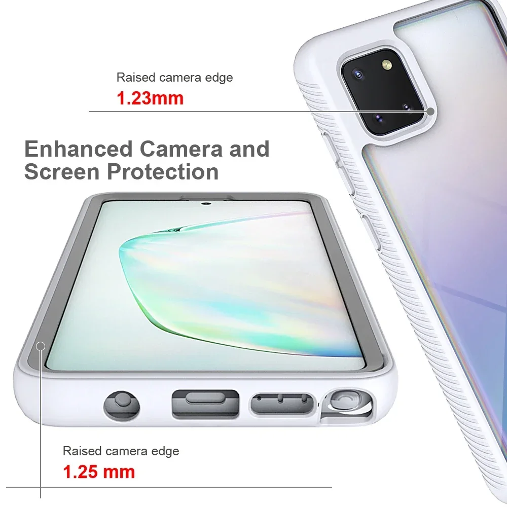 Dual-Layer Shockproof Clear Sky Case for Samsung Galaxy Note Series