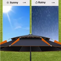 2.0-2.6M Parasol Fishing Umbrella Dual 360 ° Adjustable Fishing Umbrella  Double Layer Waterproof Anti UV Quality Large Parasol 2