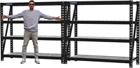 68" Ultra Wide 4-Tier Metal Garage Shelving Unit 68"W x 24"D x 65"H 7200 LBS Capacity Heavy Duty Storage Utility Rack Industrial 1