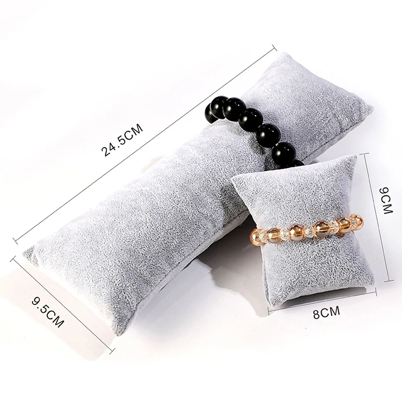 Durable Velvet Pearl Bracelet Watch Display Pillows for Case Bangle Anklet Wristwatch Holder Jewelry Counter Organizer