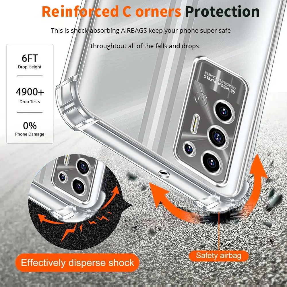 Enhanced Phone Case - Airbag Shockproof Transparent TPU Soft Silicone Protective Cover