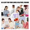 Mini Compact LED Makeup Mirror With Light 5X Magnifying Small Pocket Portable Travel Pink Black Foldable Cosmetic Vanity Mirrors 2