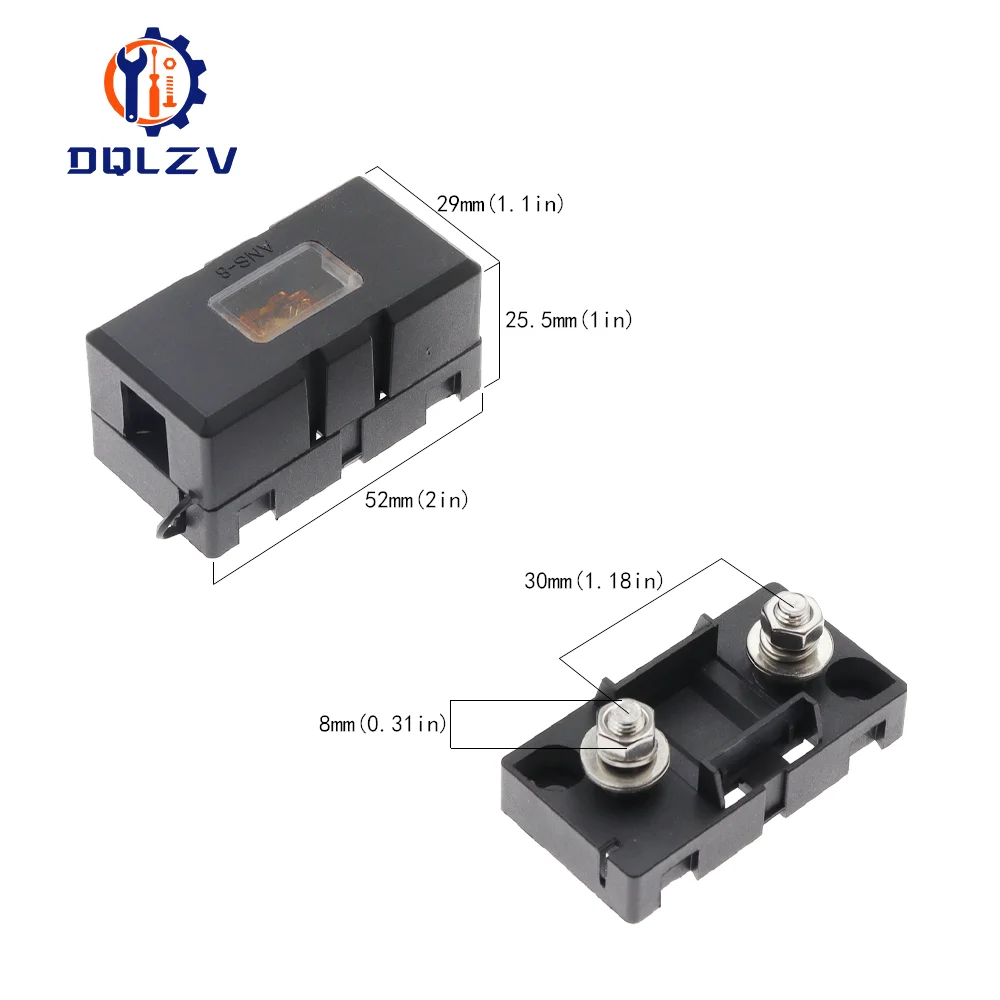 ANS-H 1-Wege-Midi-Sicherungshalter ANS-8 Sicherheitsplatte Basis Auto Träger Sicherungskasten Bolzentyp 20A 50A 70A 80A 100A 150A 175A 200A – Detail 3