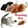 Cat Toy Lifelike Funny Running Rat Clockwork Mice Battery Free Durable Indoor Cats Interactive Plush Pets Kids Toys Random Color