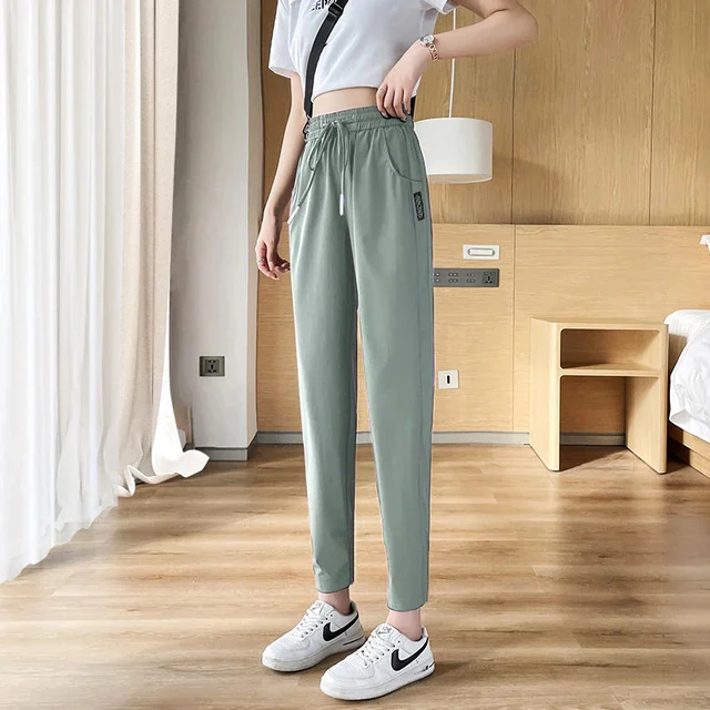 Womens Quick Dry Stretch Sweatpants Cargo Pants Trouser sets