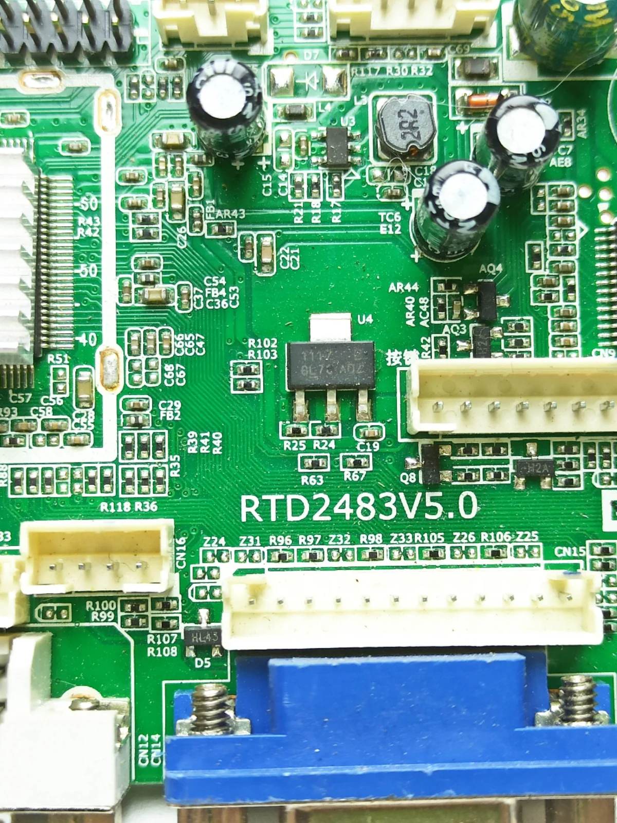 산업용 제어 보드, RTD2483V5.0 광고 드라이버 보드, XFLYD-1 E488191 CQC17001162941