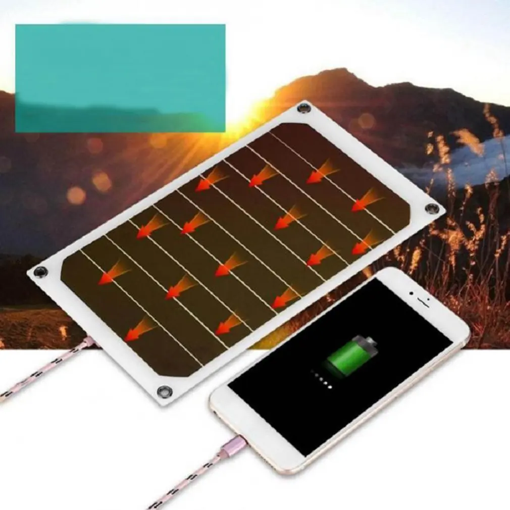 Placa de módulo fotovoltaico de Panel Solar de 10w, cargador de teléfono móvil para exteriores, placa de carga Usb ligera